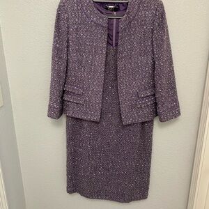 Alex Marie Purple Midi Dress with Jacket